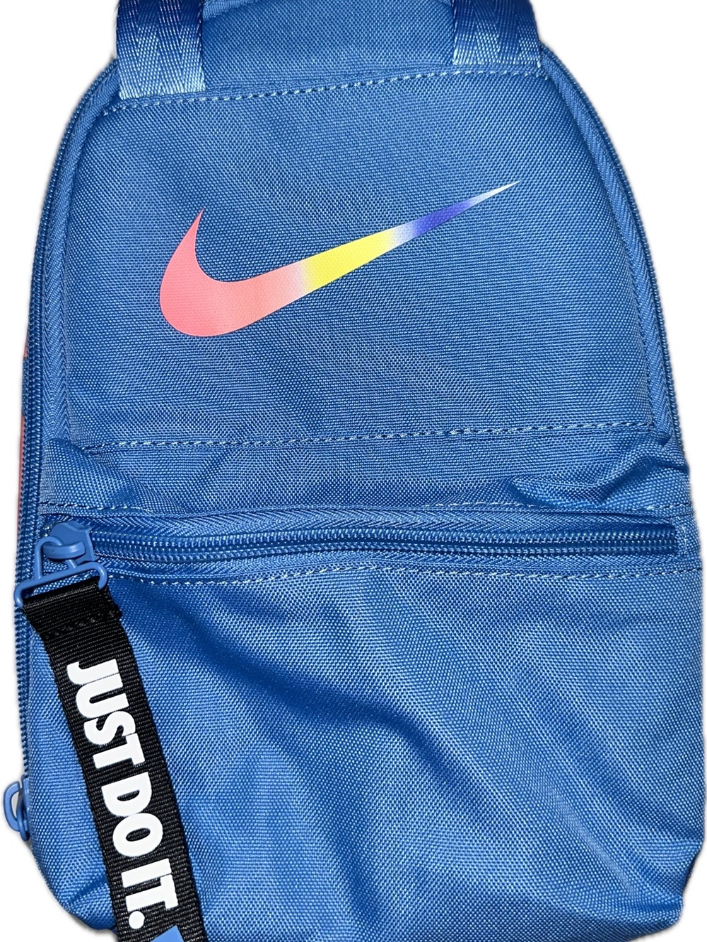 Nike Blue Insulated Lunch Box with Multicolor Gradient Swoosh